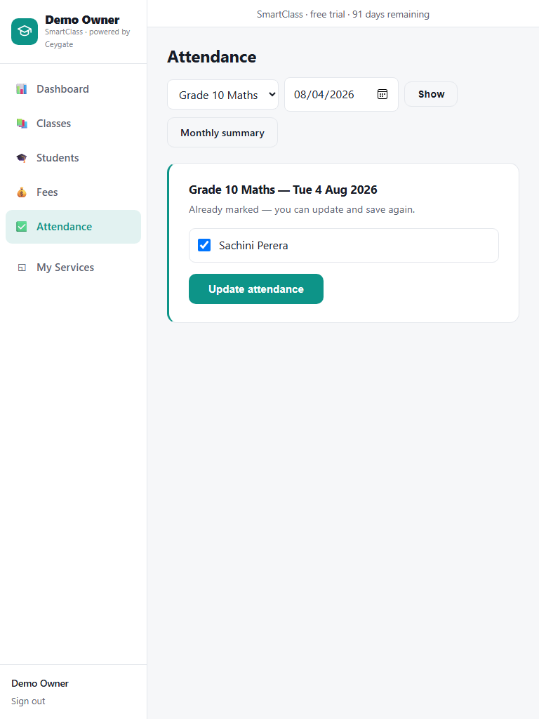 SmartClass screenshot