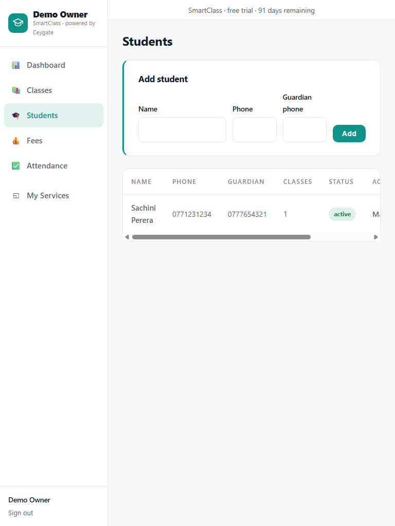SmartClass screenshot