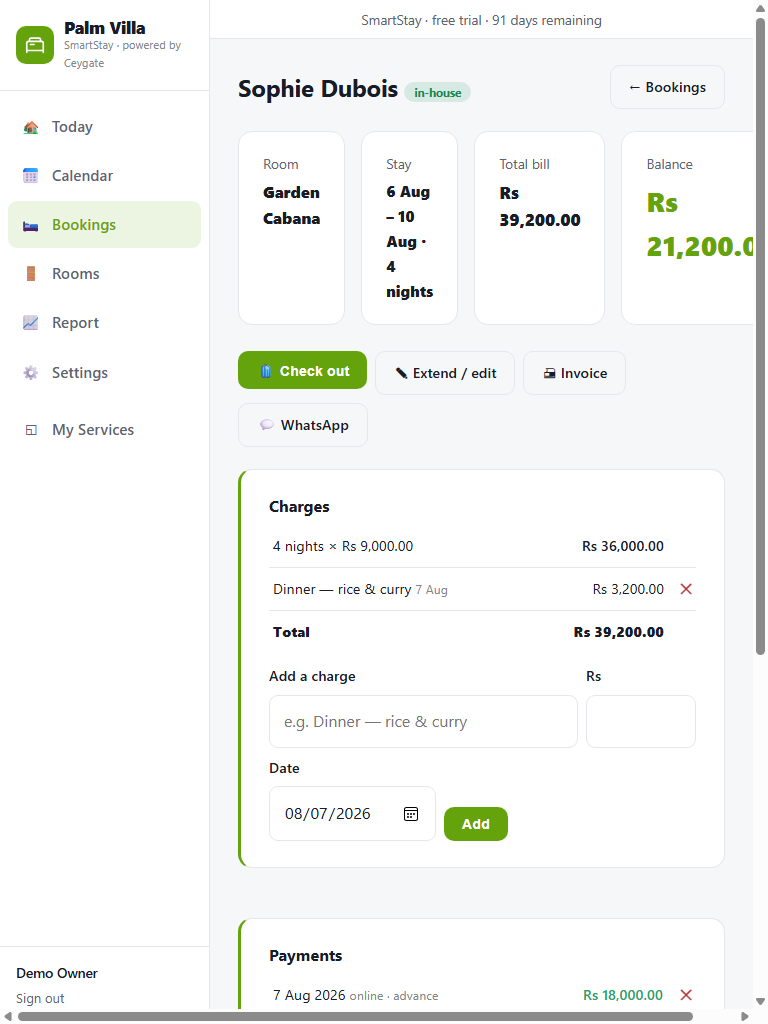 SmartStay screenshot